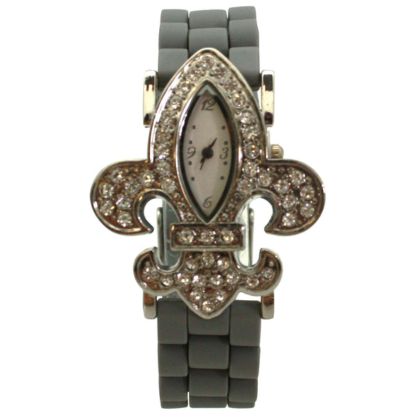 Olivia Pratt Rhinestones Silicone Women Watch