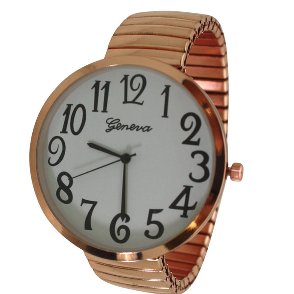 Olivia Pratt Super Large Face Stretch Strap Watch