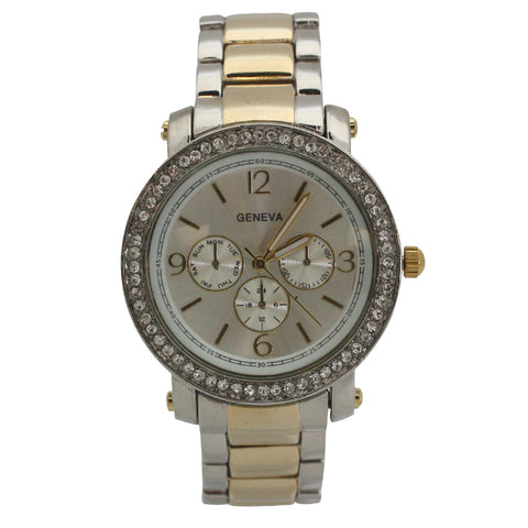 OLIVIA PRATT RHINESTONE BEZEL BRACELET METAL WATCH OLIVIA PRATT RHINESTONE BEZEL BRACELET METAL WATCH