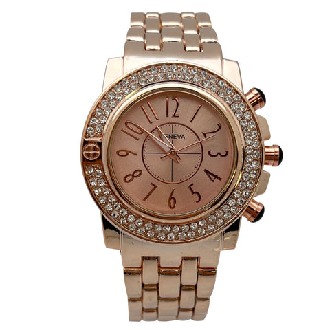 Olivia Pratt Chunky Rhinestones Bezel and Bold Women Watch Olivia Pratt Chunky Rhinestones Bezel and Bold Women Watch
