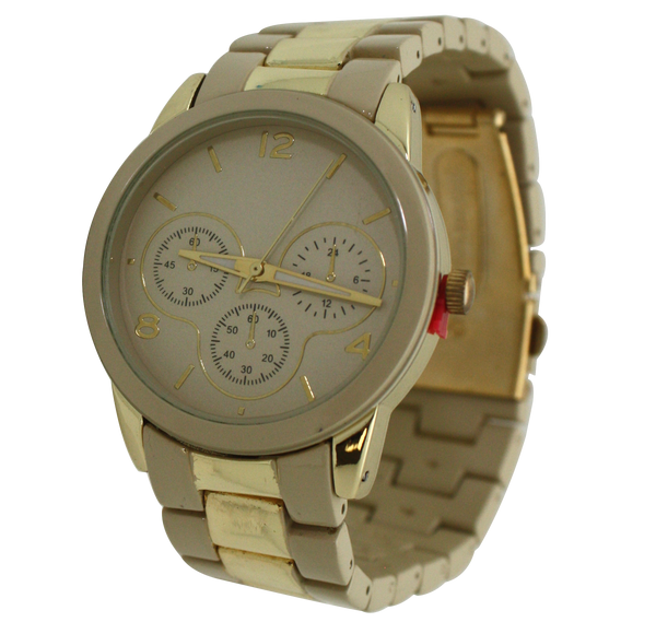 OLIVIA PRATT GOLD DETAIL METAL BRACELET WATCH