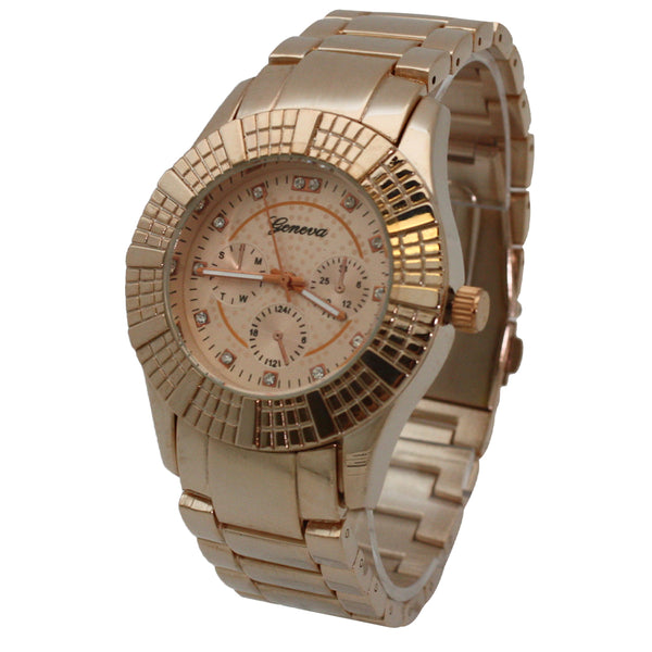 OLIVIA PRATT 3-DIAL BOYFRIEND CLASSY METAL WATCH