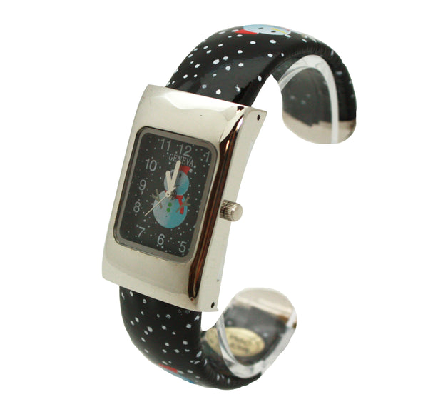 Olivia Pratt Snowman and Snowflakes Women Bangle Watch