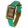 Olivia Pratt Thin Gold Square Face Solid Faux Leather Women Watch