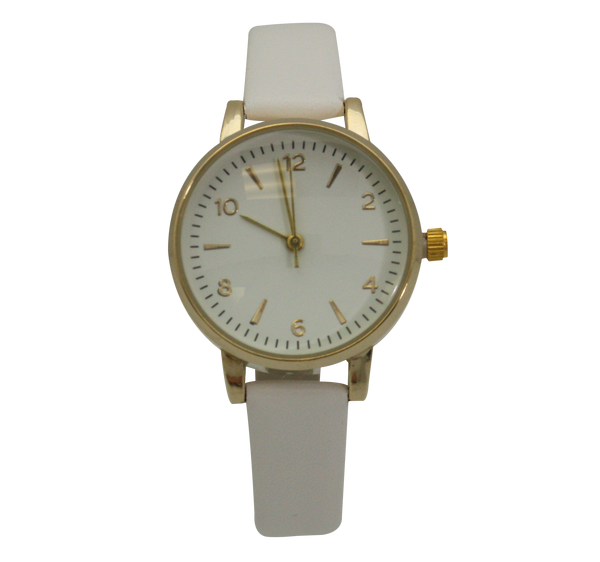 OLIVIA PRATT SMALL FACE AND GOLD DETAIL LEATHER STRAP WATCH