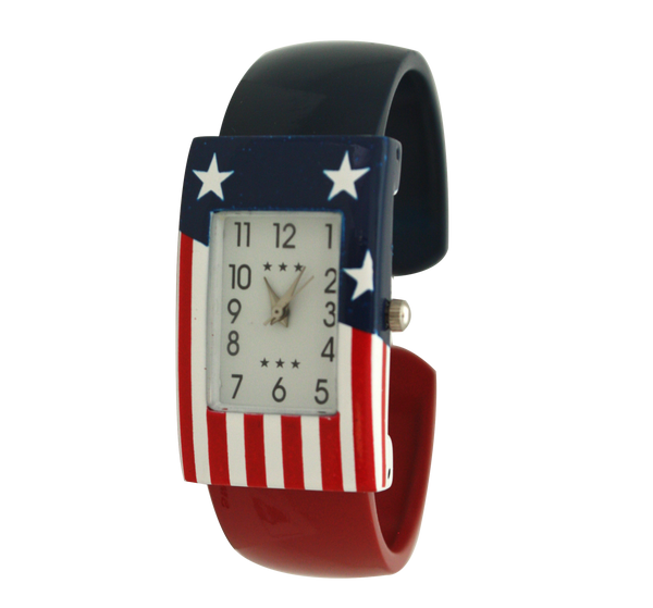 OLIVIA PRATT FOURTH OF JULY BANGLE WATCH