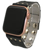Olivia Pratt Textured Faux Leather Snap-Button Apple Watch Band