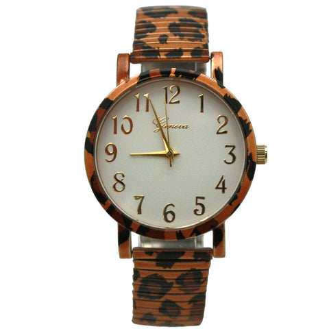 Olivia Pratt Stretch Animal Print Women Watch