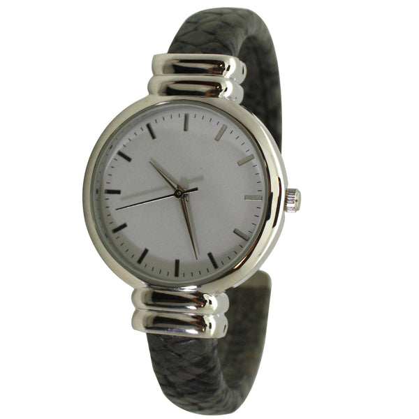 Olivia Pratt Faux Snake Skin Bangle Women Watch