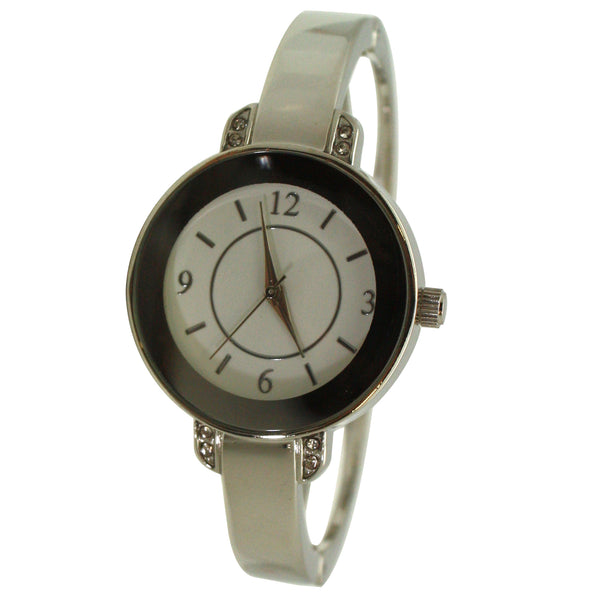 Olivia Pratt Metallic Round Face Bangle Women Watch