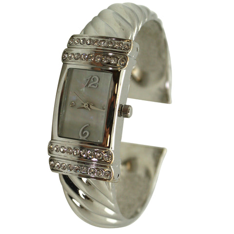 Olivia Pratt Square and Thin Face Bangle Women Watch