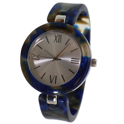 Olivia Pratt Blue Tortoise Bangle Woman Watch Olivia Pratt Blue Tortoise Bangle Woman Watch