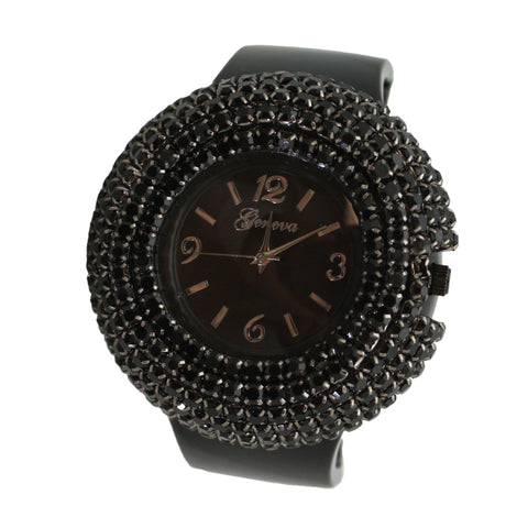 Olivia Pratt Sparkle Rhinestones Chunky Bangle Women Watch Olivia Pratt Sparkle Rhinestones Chunky Bangle Women Watch