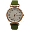 Olivia Pratt Faux Leather Small Roman Numeral Minimalist Women Watch