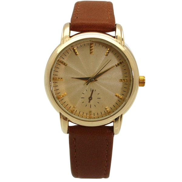 Olivia Pratt Faux Leather Textured Dial Women Watch