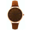 Olivia Pratt Textured Fabric Strap Fashion Watch W/ Rose Dial
