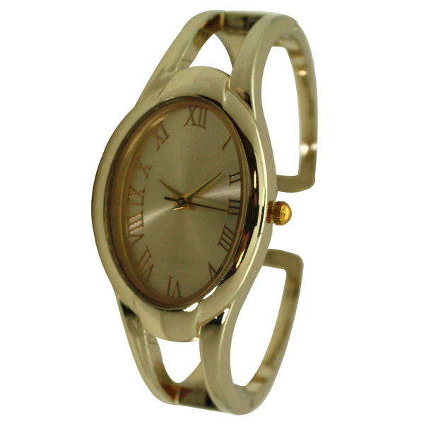 Olivia Pratt Minimalist Oval Face Bangle Women Watch