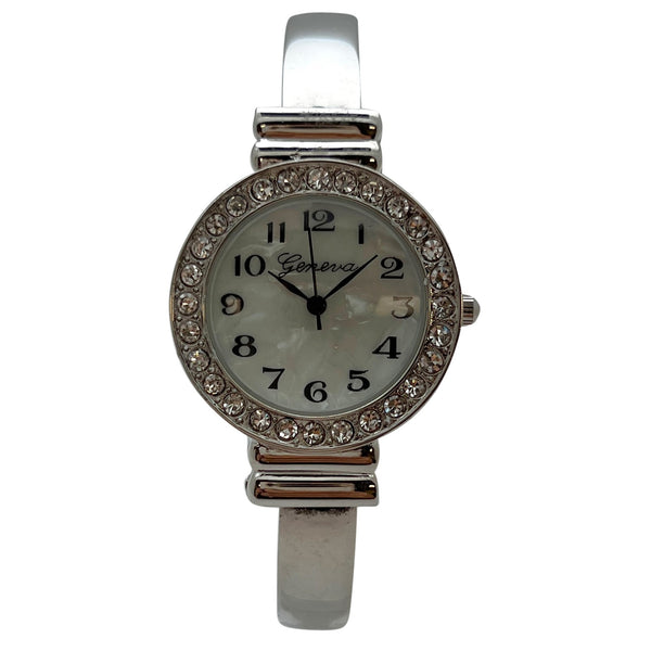 Olivia Pratt New Style Rhinestone Bezel Bangle Women Watch