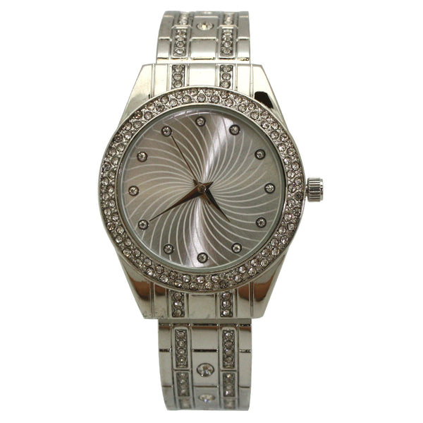 OLIVIA PRATT RHINESTONE SHINY BANGLE WATCH