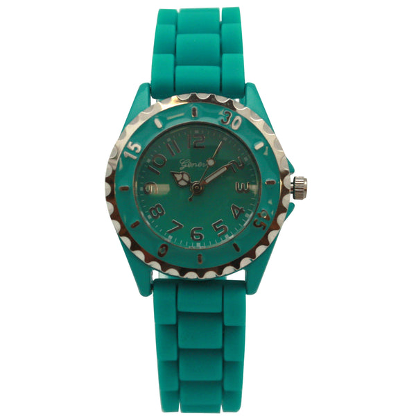 Olivia Pratt Solid Color Silicone Strap Casual Women Watch