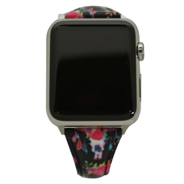 Olivia Pratt Printed Skinny Leather Apple Watch Band