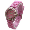 Olivia Pratt Solid Color Silicone Strap Casual Women Watch