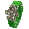 Olivia Pratt Rhinestones Silicone Women Watch