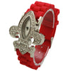 Olivia Pratt Rhinestones Silicone Women Watch