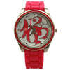 Olivia Pratt Round Big Face with Colorful Numbers Women Watch