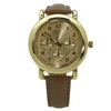 Olivia Pratt Bold Case Gold Accented Leather Strap Watch