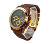 Olivia Pratt Solid Color Metallic Three Dial Women Watch