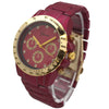 Olivia Pratt Solid Color Metallic Three Dial Women Watch