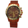 Olivia Pratt Solid Color Metallic Three Dial Women Watch
