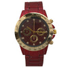 Olivia Pratt Solid Color Metallic Three Dial Women Watch