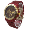 Olivia Pratt Solid Color Metallic Three Dial Women Watch