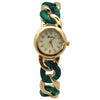 Olivia Pratt Gold Chain and Tortoise Strap Women Watch