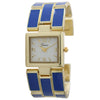 Olivia Pratt Brick-Style Metal Bangle Watch