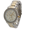 OLIVIA PRATT RHINESTONE BEZEL BRACELET METAL WATCH