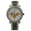 OLIVIA PRATT RHINESTONE BEZEL BRACELET METAL WATCH