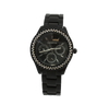OLIVIA PRATT RHINESTONE BEZEL 3-DIAL METAL WATCH