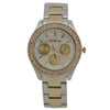 OLIVIA PRATT RHINESTONE BEZEL 3-DIAL METAL WATCH