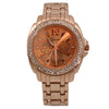 OLIVIA PRATT RHINESTONE BEZEL CLASSIC BRACELET METAL WATCH