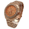 OLIVIA PRATT RHINESTONE BEZEL CLASSIC BRACELET METAL WATCH