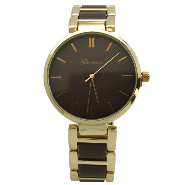 OLIVIA PRATT CLASSIC TWO TONE METAL BRACELET WATCH