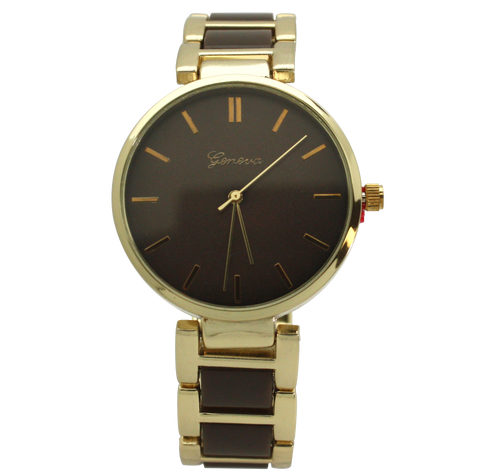 OLIVIA PRATT CLASSIC TWO TONE METAL BRACELET WATCH