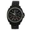 OLIVIA PRATT RHINESTONE BEZEL BLACK METAL WATCH