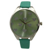 Olivia Pratt Heart Print Face Leather Strap Watch