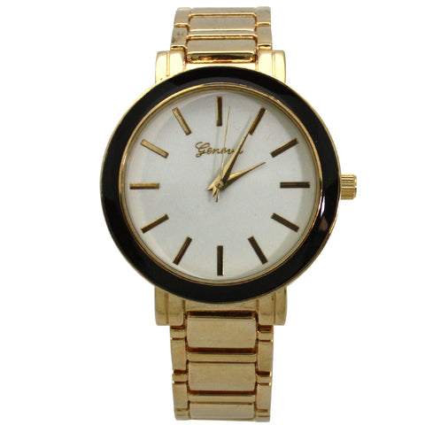 Olivia Pratt Colorful Accent Metal Women Watch