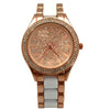 Olivia Pratt Rose Gold Rhinestones Dial Women Watch