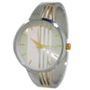 OLIVIA PRATT MODERN STRIPED DESIGN BANGLE WATCH